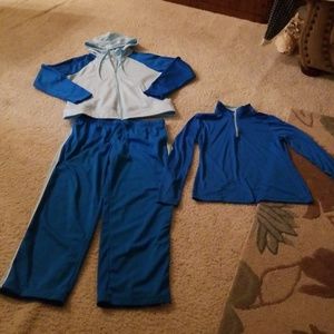 Like New 3 piece Tracksuit, teal and turquoise